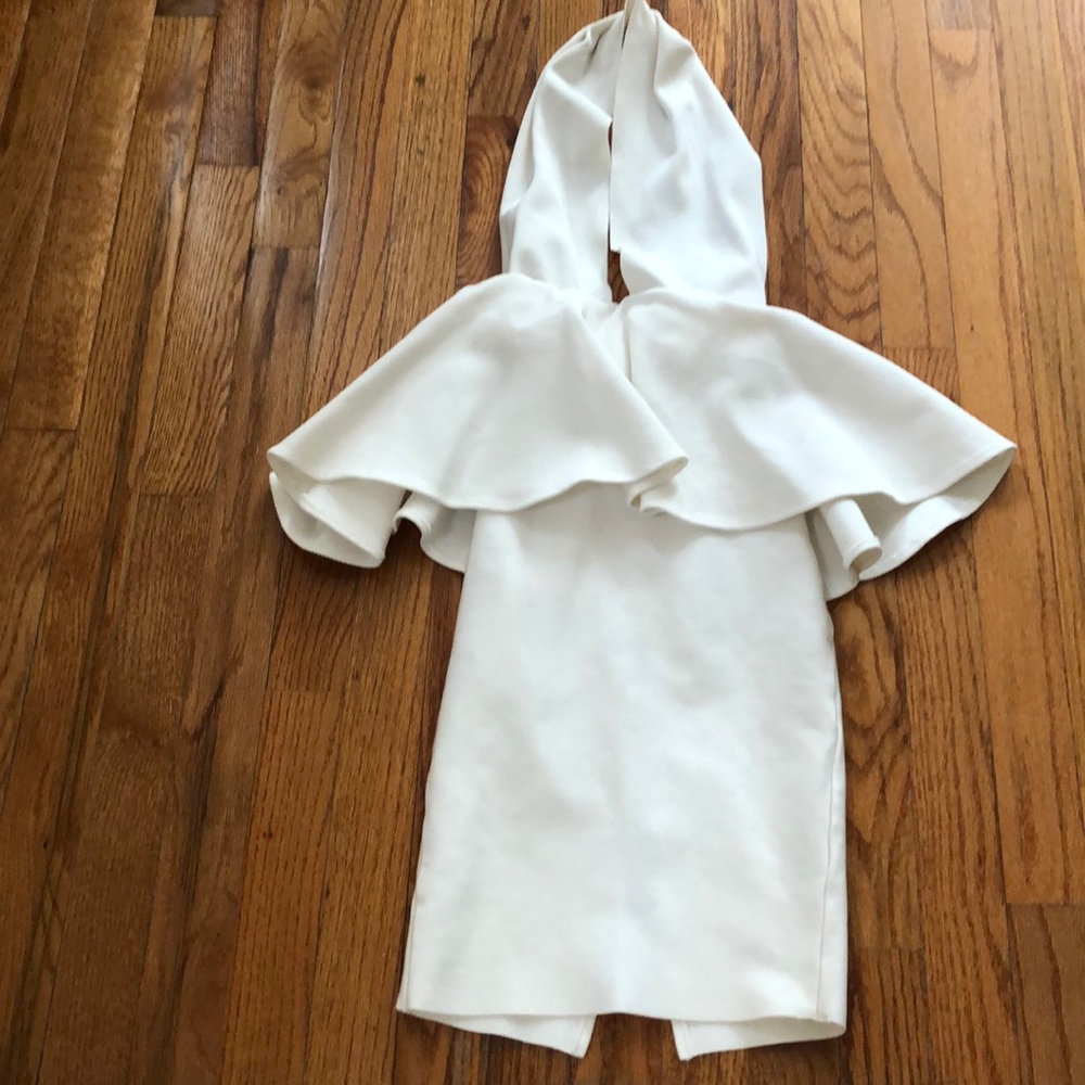Peplum off white dress